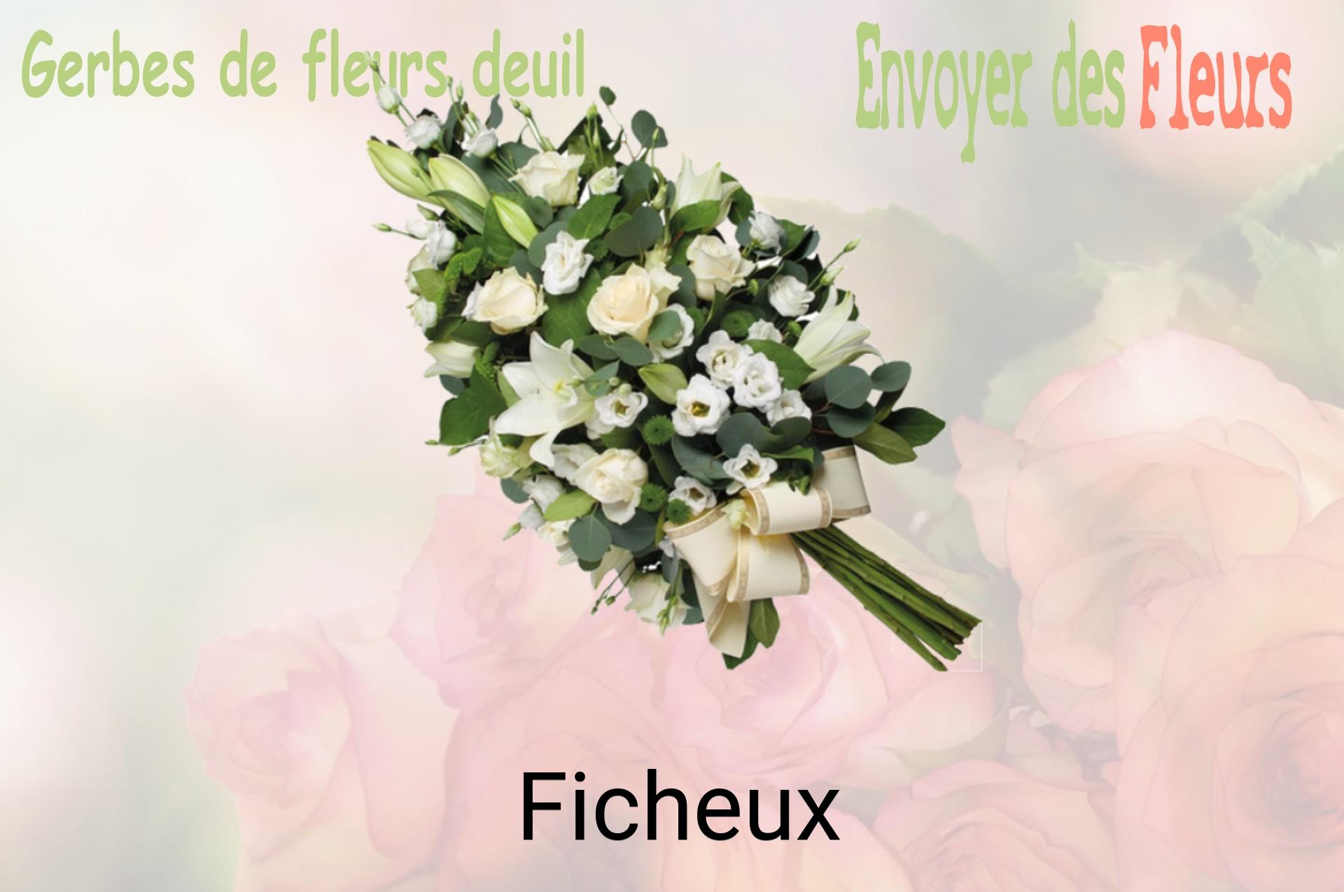 Gerbe de fleurs de deuil livrée à Ficheux